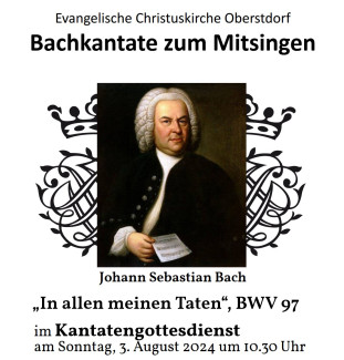 Plakat für die Bachkantate